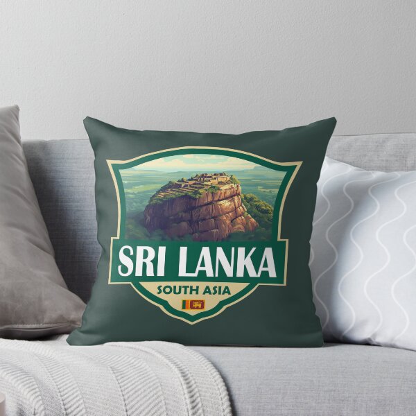 Item preview, Sri Lanka Illustration Retro Badge designed and sold by KrisSidDesigns.