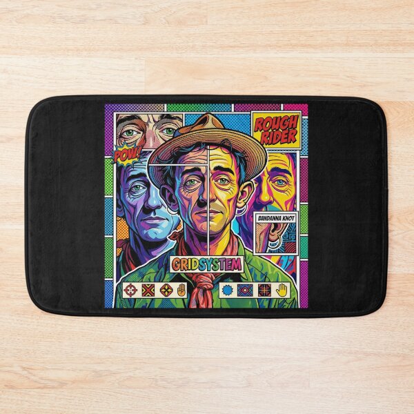Item preview, Pop art graphic of a man with a hat, a farmer's portrait, colorful festival designed and sold by G-M-Designs.