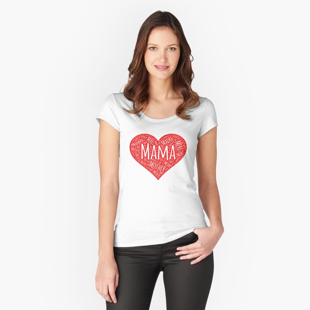 MAMA in foreign Languages WORD ART HEART FORM, Best Mom Gift Tee Poster  for Sale by Mmastert