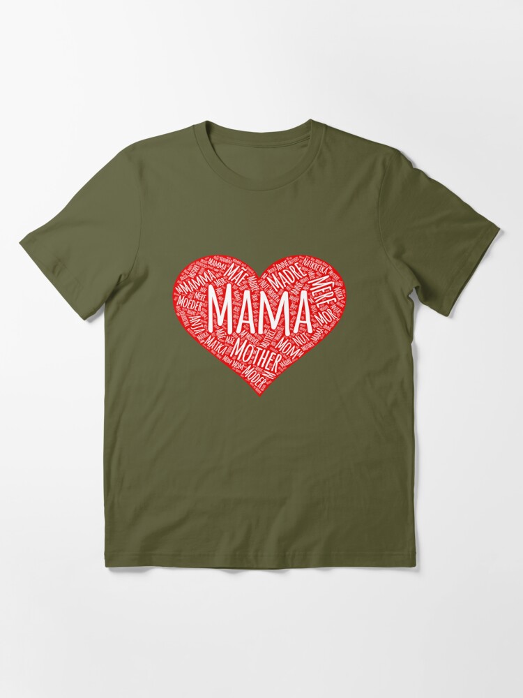 MAMA in foreign Languages WORD ART HEART FORM, Best Mom Gift Tee Poster  for Sale by Mmastert