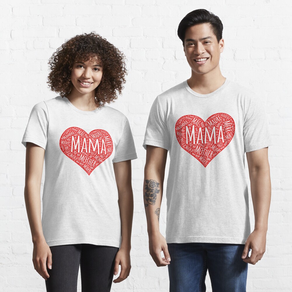 MAMA in foreign Languages WORD ART HEART FORM, Best Mom Gift Tee Poster  for Sale by Mmastert