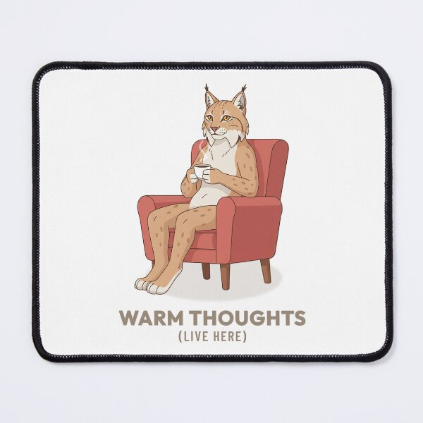 Item preview, Vintage Lynx Drinking Coffee Slow Living Illustration designed and sold by Cozy Vintage Animal.