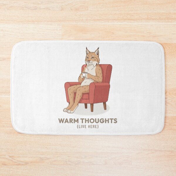 Item preview, Vintage Lynx Drinking Coffee Slow Living Illustration designed and sold by Cozy Vintage Animal.