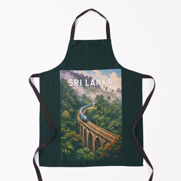 Item preview, Sri Lanka Train Illustration Travel Art Vintage designed and sold by KrisSidDesigns.