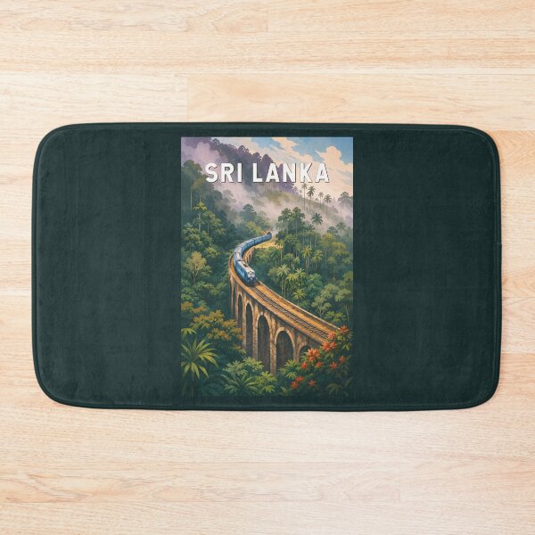 Item preview, Sri Lanka Train Illustration Travel Art Vintage designed and sold by KrisSidDesigns.