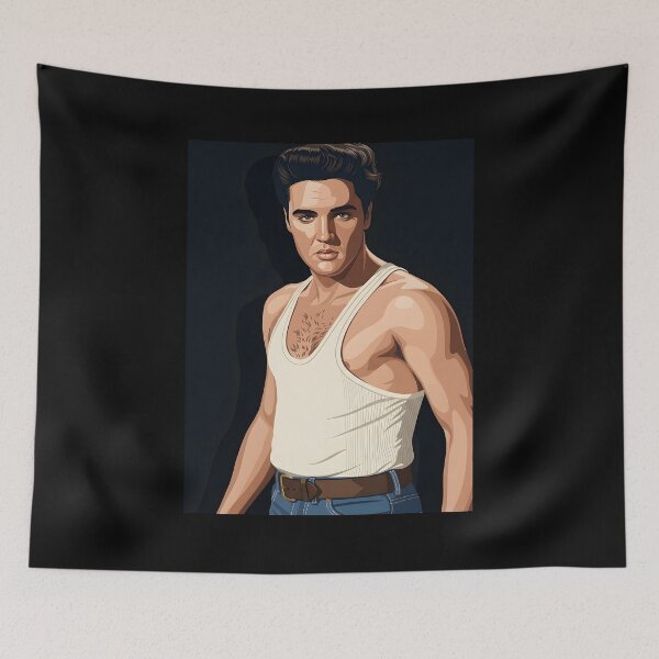 Item preview, Elvis Presley Vector Illustration Potrait designed and sold by Boruto1231.