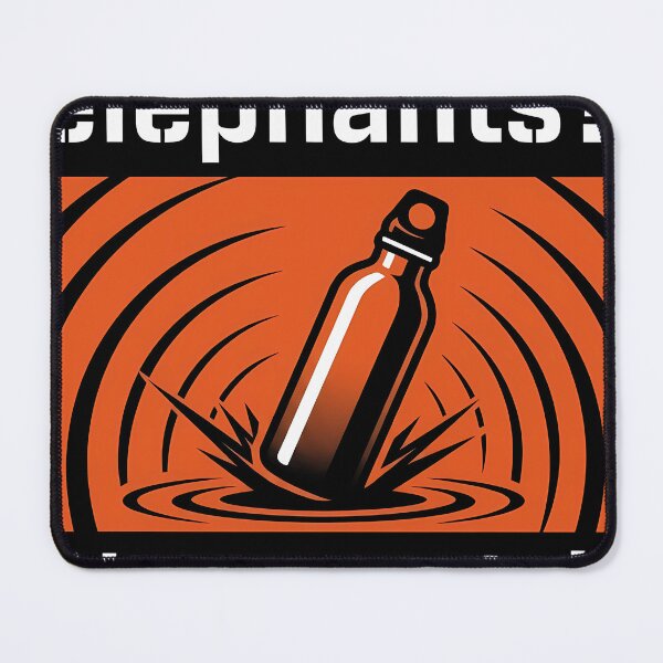 Item preview, Herd of Elephants? Nope, Metal Water Bottle — Funny School Noise Warning Graphic designed and sold by safetysignprod.
