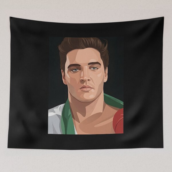Item preview, Elvis Presley Vector Illustration Potrait designed and sold by Boruto1231.