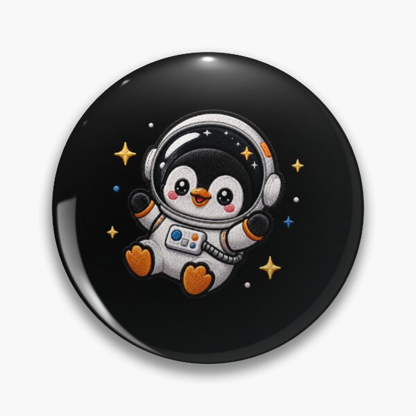 Item preview, Baby Penguin Astronaut Embroidery Patch Cute designed and sold by ColorSplash123.