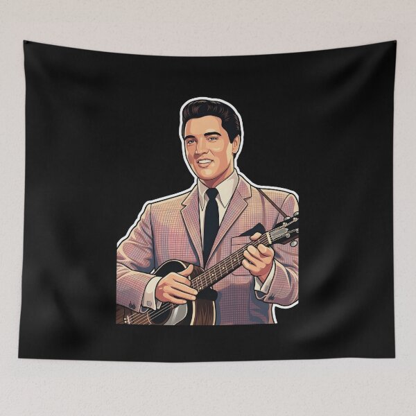 Item preview, Elvis Presley Vector Illustration Potrait designed and sold by Boruto1231.