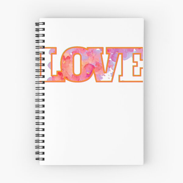 Item preview, Orange Floral Love Typographic Design designed and sold by UnicornPeach.