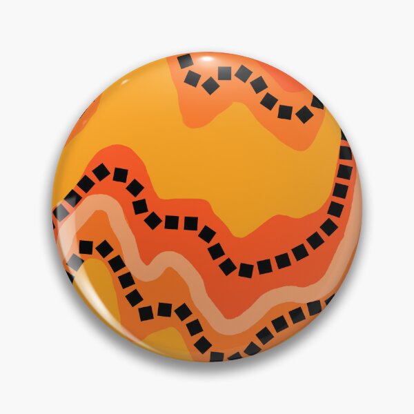 Item preview, Bright orange retro pattern designed and sold by Wicked Cricket.