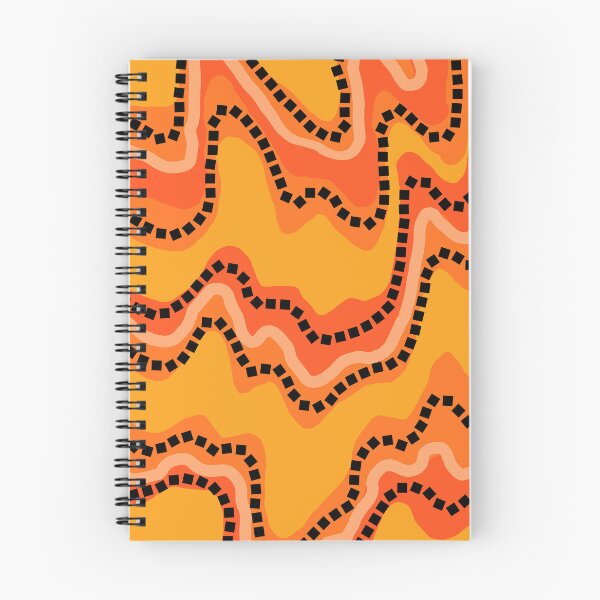 Item preview, Bright orange retro pattern designed and sold by Wicked Cricket.