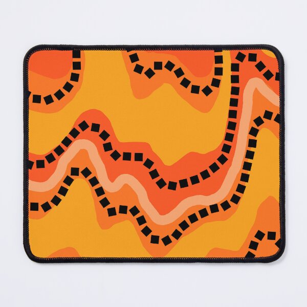 Item preview, Bright orange retro pattern designed and sold by Wicked Cricket.