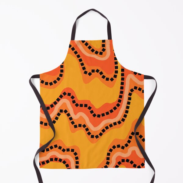 Artikelvorschau, Leuchtend orangefarbenes Retro-Muster entworfen und verkauft von Wicked Cricket.