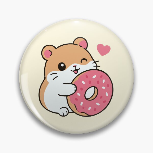 Item preview, Timid Hamster Donut Sticker Variant - Tee designed and sold by RedStreamStudio.
