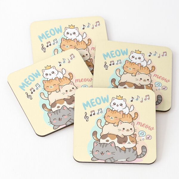 Item preview, Cute Kawaii Cat Pyramid Meow Musical Kitten Stack designed and sold by jo-e-basta.