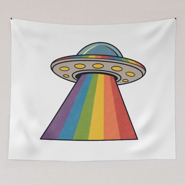 Item preview, UFO with Rainbow Beam Pride designed and sold by Anne97s.