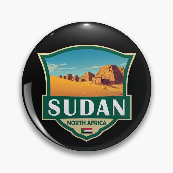 Item preview, Sudan Illustration Retro Badge designed and sold by KrisSidDesigns.