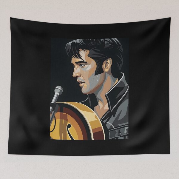 Item preview, Elvis Presley Vector Illustration Potrait designed and sold by Boruto1231.