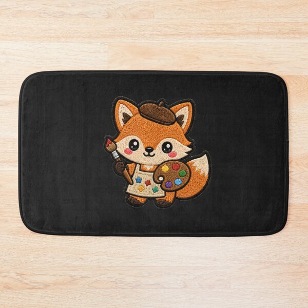 Item preview, Tiny Fox Painter Embroidery Patch Cute Kawaii designed and sold by ColorSplash123.