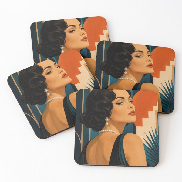 Item preview, Wall Art - Postcard - Art Deco Elegance – Pearl Gaze designed and sold by ForeverPrintsOK.