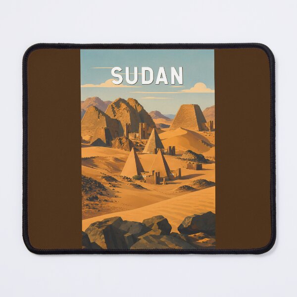 Item preview, Sudan Illustration Travel Art Vintage designed and sold by KrisSidDesigns.