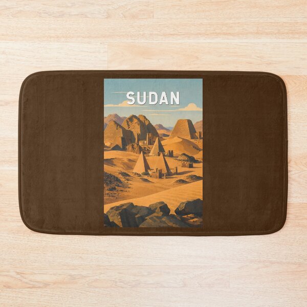 Item preview, Sudan Illustration Travel Art Vintage designed and sold by KrisSidDesigns.