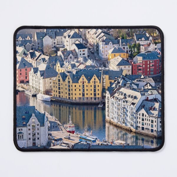 Item preview, Colourful Art Nouveau Cityscape Alesund Norway designed and sold by Martyn R Arnold Fine Art Nature & Landscape Photography.