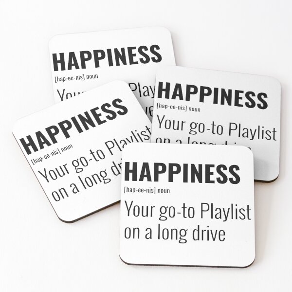 Item preview, Happiness is your go to playlist on a long drive designed and sold by greener designs.