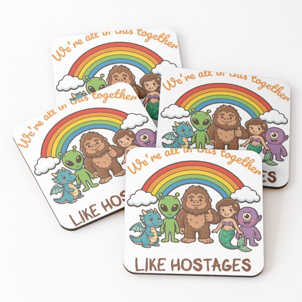 Item preview, We’re All In This Together Like Hostages – Funny Paranormal Squad Under Rainbow designed and sold by GaMaDesing.