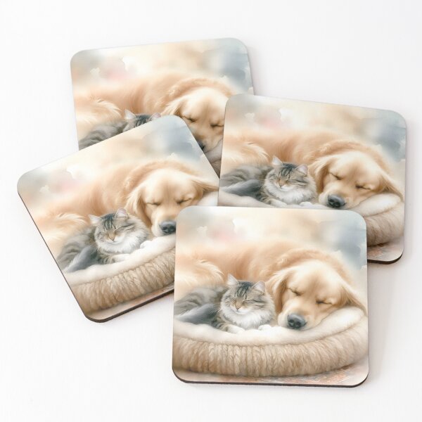 Item preview, Shared dream - Dog and cat united designed and sold by davidromapixel.