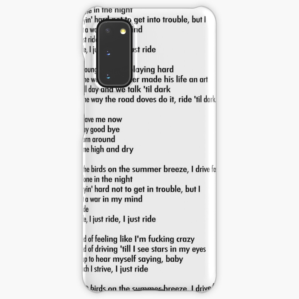 Lana Del Rey Ride Lyrics Case Skin For Samsung Galaxy By Palmea1 Redbubble