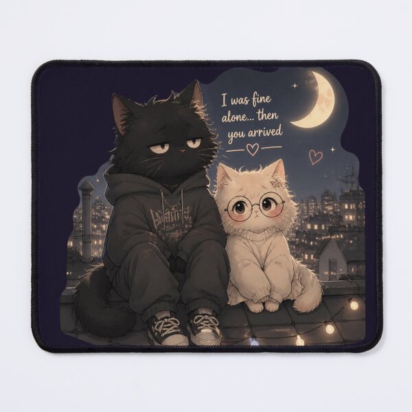 Item preview, Fine Alone Then You Arrived Cats Illustration designed and sold by alvinavery.