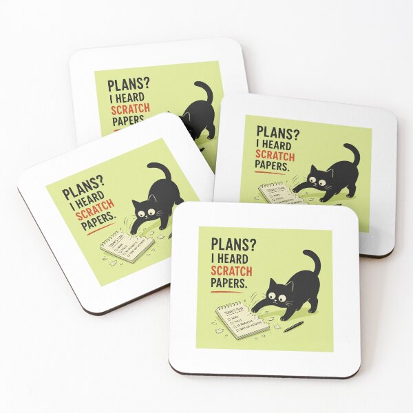 Item preview, Plans I Heard Scratch Papers Funny Cat designed and sold by LovelyCatGalaxy.