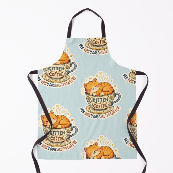 Item preview, Kitten & Coffee Cute Cat Sticker | Cozy Sleeping Orange Cat in Coffee Cup Design designed and sold by arifali786.