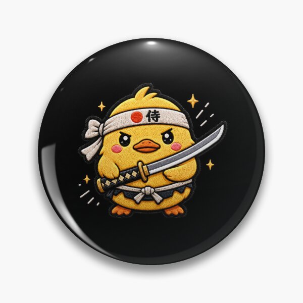 Item preview, Tiny Duck Samurai Embroidery Patch Cute Kawaii designed and sold by ColorSplash123.