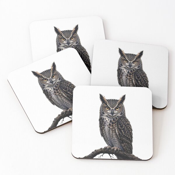 Item preview, Realistic Great Horned Owl Sticker | Majestic Night Owl Bird Art designed and sold by GRYFFWEAR.