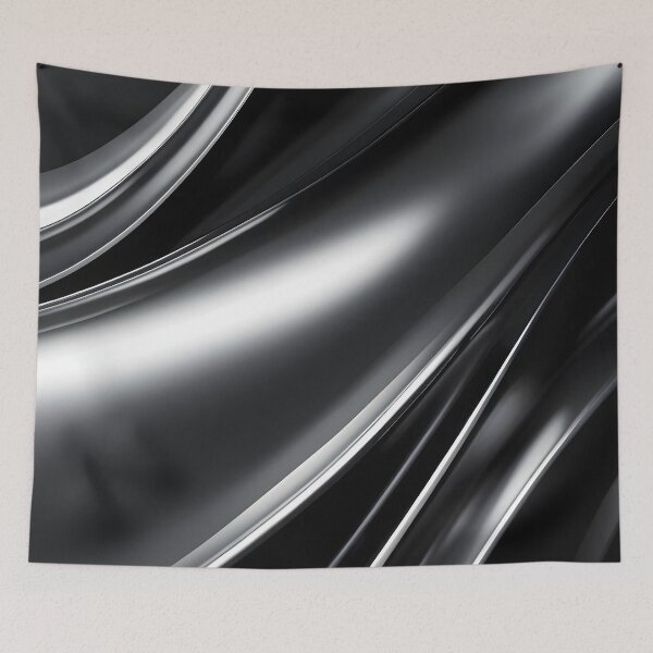 Item preview, Sleek Metallic Chrome Waves Abstract designed and sold by Paulocdias.