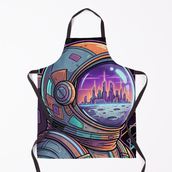 Item preview, Synthwave Astronaut Neon City Visor Reflection Retro Futuristic Space Art designed and sold by Void and Neon.