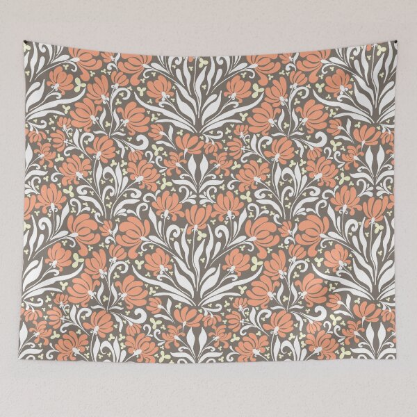 Item preview, Peach Garden Dry Ink Art Nouveau Pattern designed and sold by AneissPiaf.