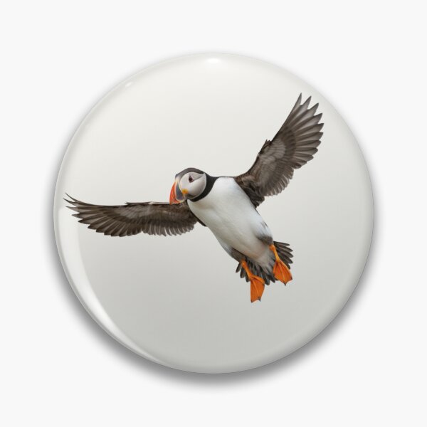 Item preview, Atlantic Puffin in Flight – Coastal Wildlife Illustration designed and sold by The Digital Compass.