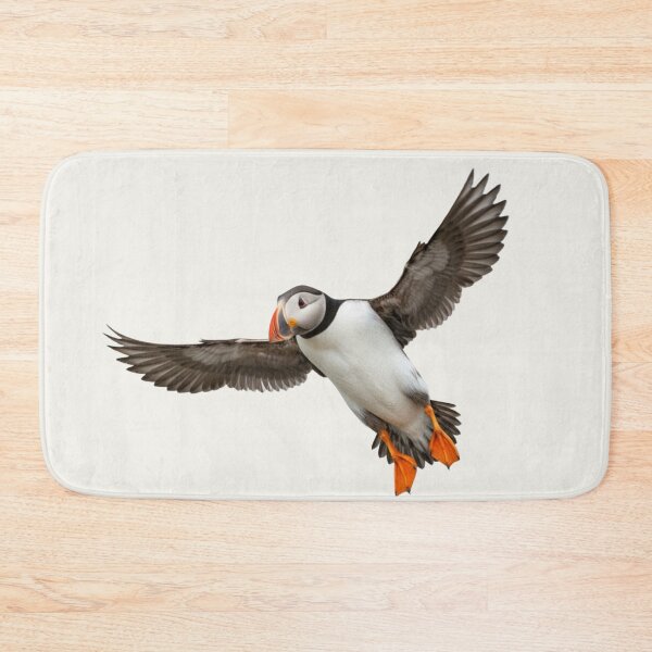 Item preview, Atlantic Puffin in Flight – Coastal Wildlife Illustration designed and sold by The Digital Compass.