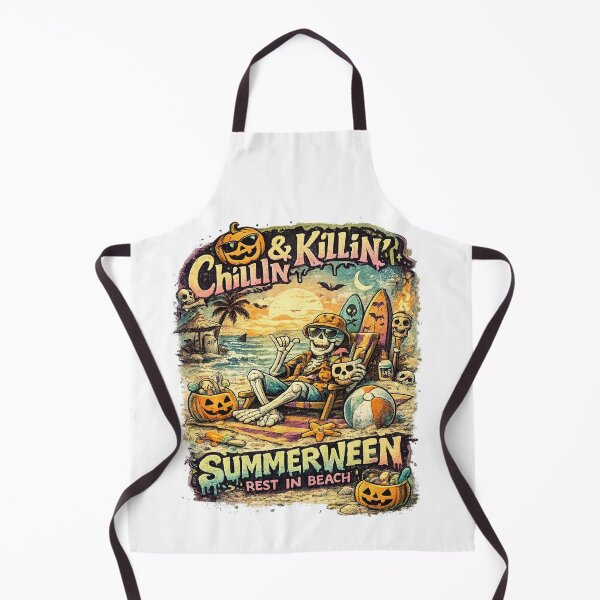 Item preview, Chillin’ & Killin’ Summerween Beach Skeleton Shirt designed and sold by vampbabe54.