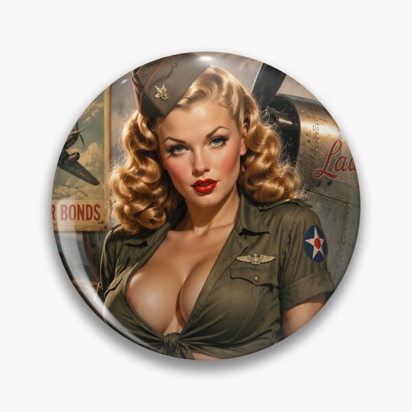 Item preview, WWII Pin Up Bomber Girl Vintage Military Nose Art Poster designed and sold by MissSaylor.