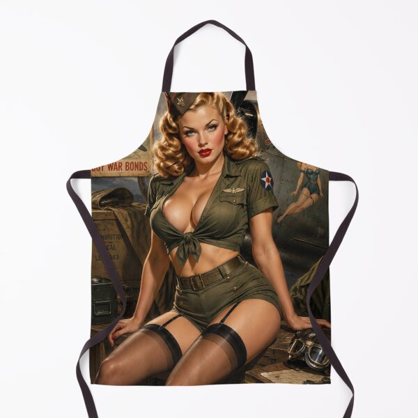 Item preview, WWII Pin Up Bomber Girl Vintage Military Nose Art Poster designed and sold by MissSaylor.