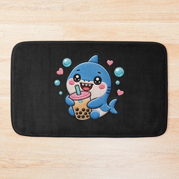 Item preview, Baby Shark Bubble Tea Embroidery Patch Cute Kawaii designed and sold by ColorSplash123.