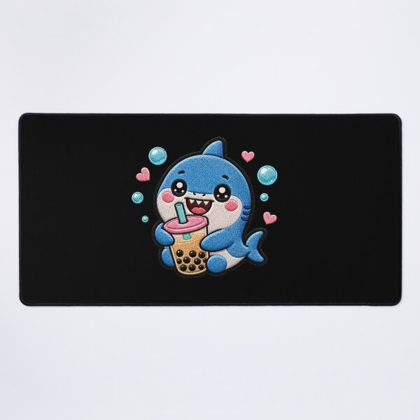 Item preview, Baby Shark Bubble Tea Embroidery Patch Cute Kawaii designed and sold by ColorSplash123.