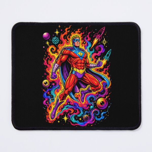 Item preview, Cosmic Guardian Vintage Pop Art Comic Shirt | Retro Superhero Psychedelic 70s Artwork designed and sold by PLUSHIWORLDtm.