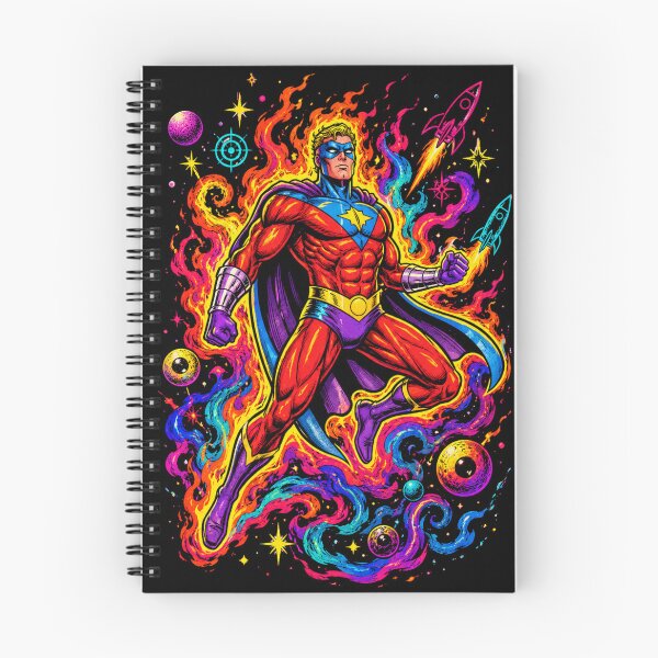 Item preview, Cosmic Guardian Vintage Pop Art Comic Shirt | Retro Superhero Psychedelic 70s Artwork designed and sold by PLUSHIWORLDtm.